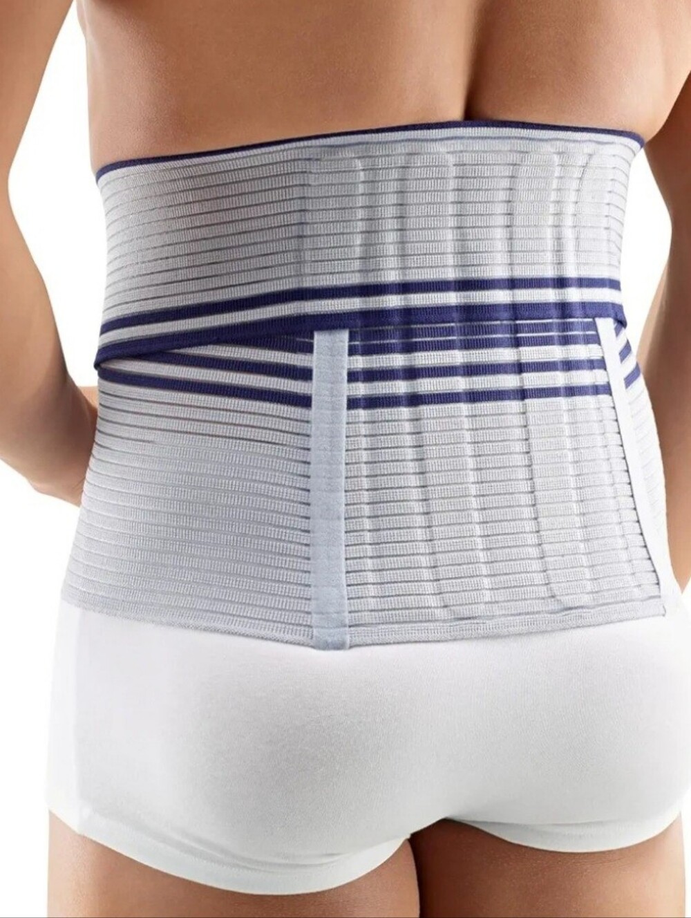 Bauerfeind LordoLoc Lumbar Back Support Brace Gray Navy Blue Size 4 Large